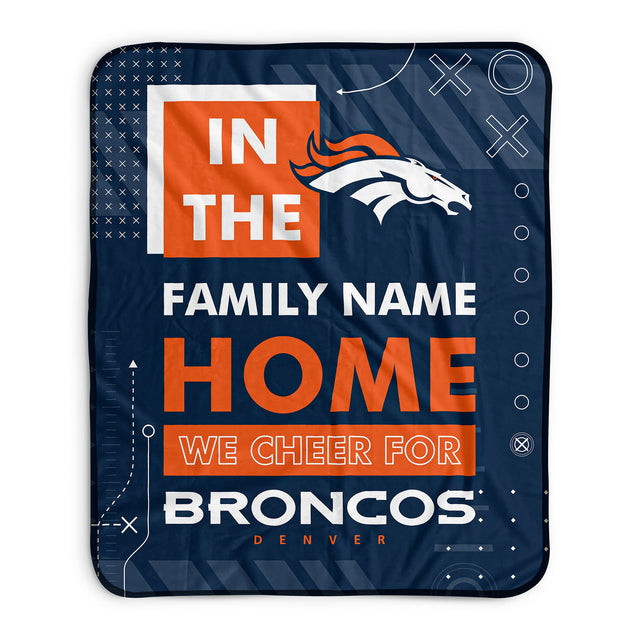 Pixsona Denver Broncos Cheer Pixel Fleece Blanket | Personalized | Custom