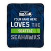 Pixsona Seattle Seahawks Skyline Pixel Fleece Blanket | Personalized | Custom