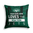 Pixsona New York Jets Skyline Throw Pillow | Personalized | Custom