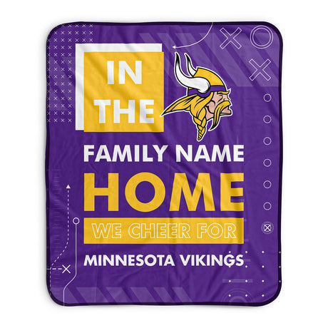 Pixsona Minnesota Vikings Cheer Pixel Fleece Blanket | Personalized | Custom