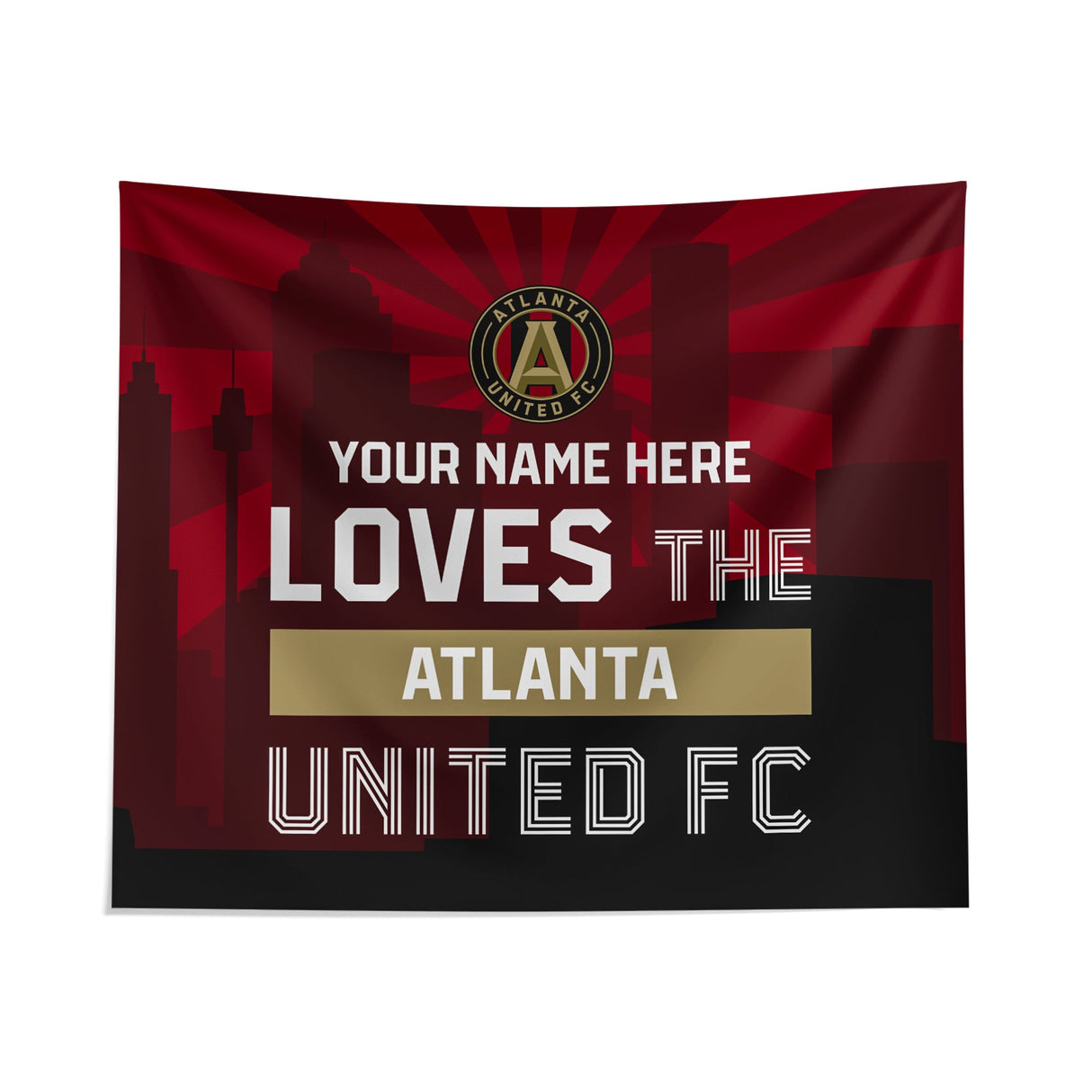 Pixsona Atlanta United Skyline Tapestry | Personalized | Custom