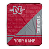 Pixsona Nicholls State Colonels Split Pixel Fleece Blanket | Personalized | Custom
