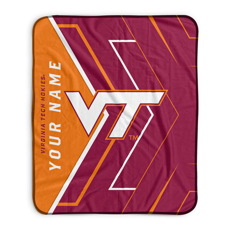 Pixsona Virginia Tech Hokies Glow Pixel Fleece Blanket | Personalized | Custom