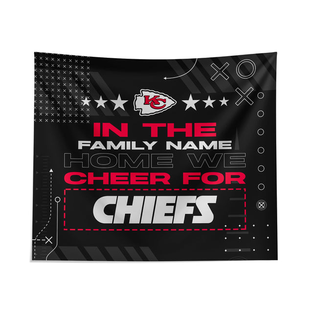 Pixsona Kansas City Chiefs Cheer Tapestry | Personalized | Custom