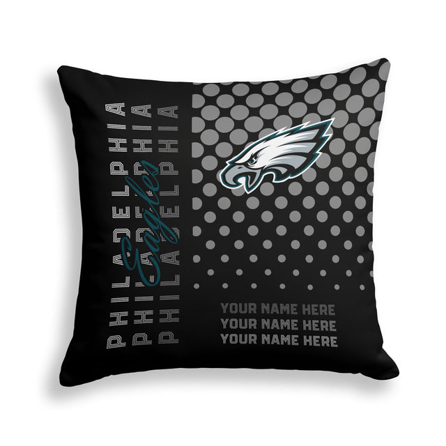 Pixsona Philadelphia Eagles Halftone Throw Pillow | Personalized | Custom