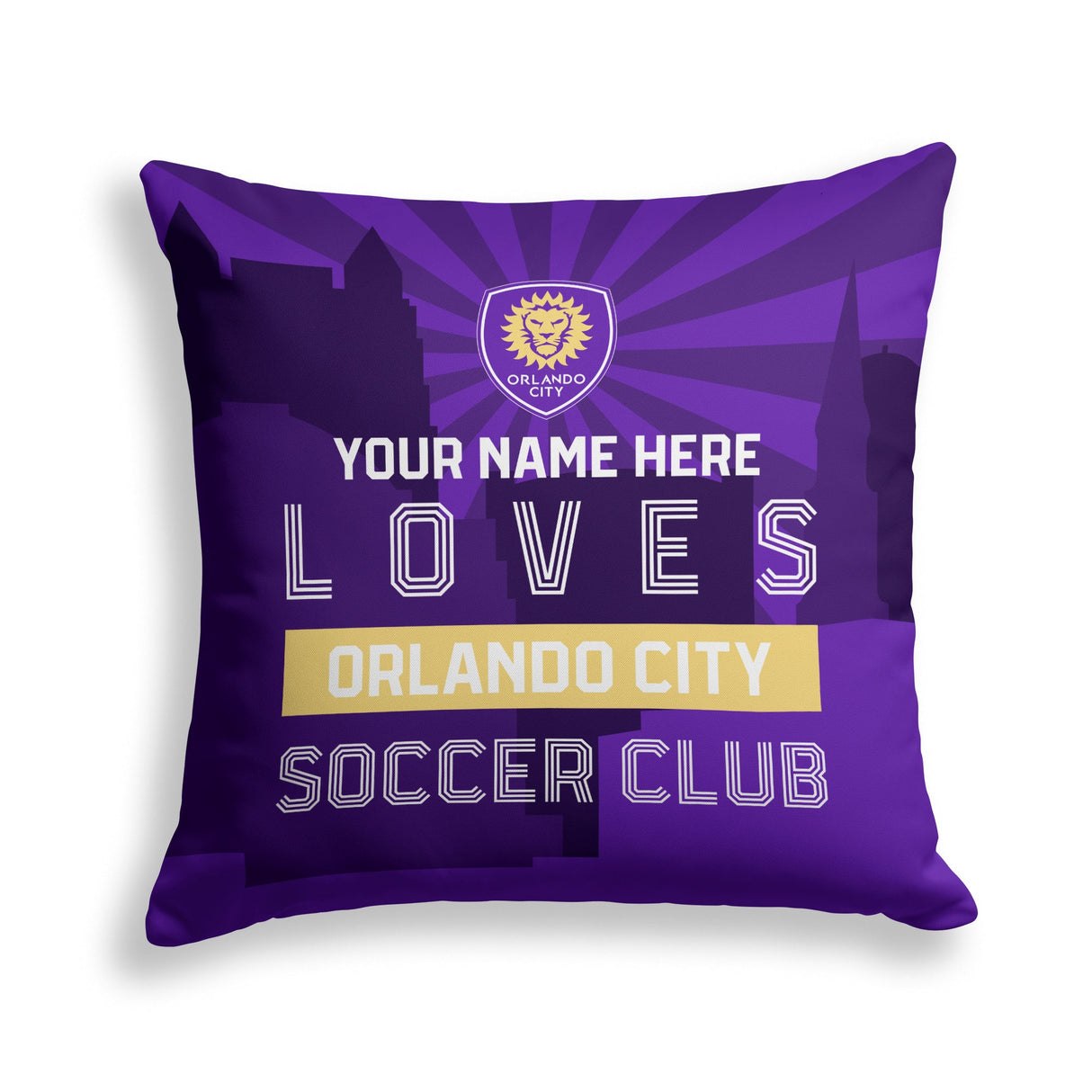 Pixsona Orlando City Skyline Throw Pillow | Personalized | Custom