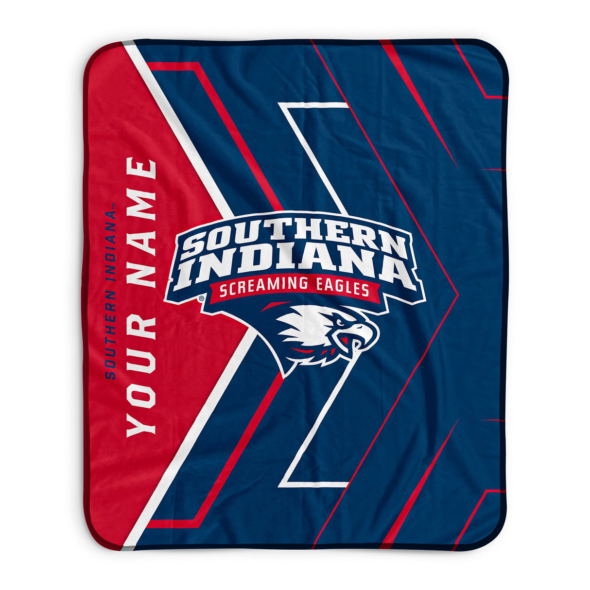 Pixsona Southern Indiana Screaming Eagles Glow Pixel Fleece Blanket | Personalized | Custom