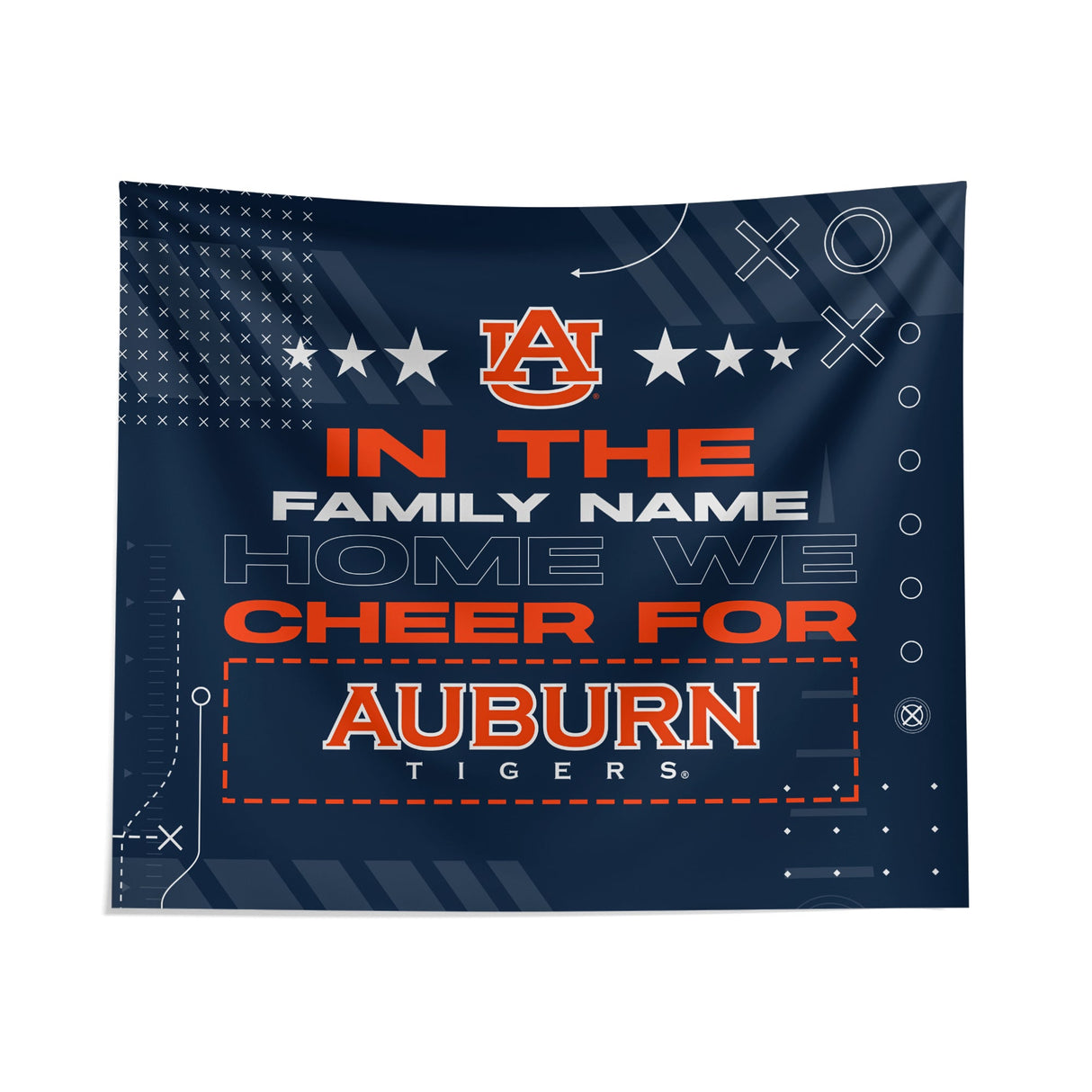 Pixsona Auburn Tigers Cheer Tapestry | Personalized | Custom