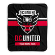 Pixsona D.C. United Stripes Pixel Fleece Blanket | Personalized | Custom