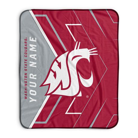 Pixsona Washington State Cougars Glow Pixel Fleece Blanket | Personalized | Custom