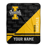 Pixsona Idaho Vandals Split Pixel Fleece Blanket | Personalized | Custom