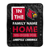 Pixsona Louisville Cardinals Cheer Pixel Fleece Blanket | Personalized | Custom