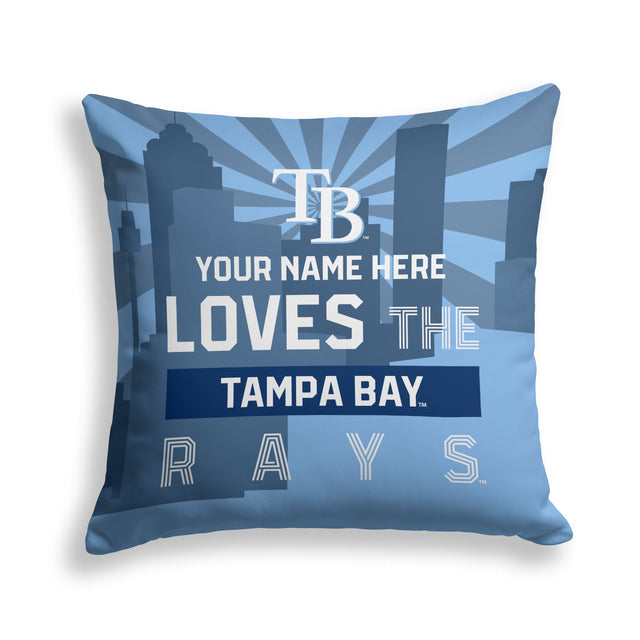 Pixsona Tampa Bay Rays Skyline Throw Pillow | Personalized | Custom