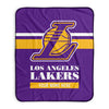Pixsona Los Angeles Lakers Stripes Pixel Fleece Blanket | Personalized | Custom
