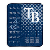 Pixsona Tampa Bay Rays Halftone Pixel Fleece Blanket | Personalized | Custom