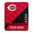 Pixsona Cincinnati Reds Split Pixel Fleece Blanket | Personalized | Custom