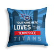 Pixsona Tennessee Titans Skyline Throw Pillow | Personalized | Custom