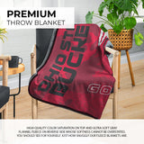 Pixsona Ohio State Buckeyes Red Camo Pixel Fleece Blanket | Personalized | Custom