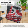 Pixsona Pixel Fleece Licensed Ohio State Name Repeat Pixel Fleece Blanket | Personalized | Custom