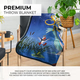 Pixsona Swan Princess Poster Pixel Fleece Blanket