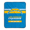 Pixsona Los Angeles Chargers Stripes Pixel Fleece Blanket | Personalized | Custom