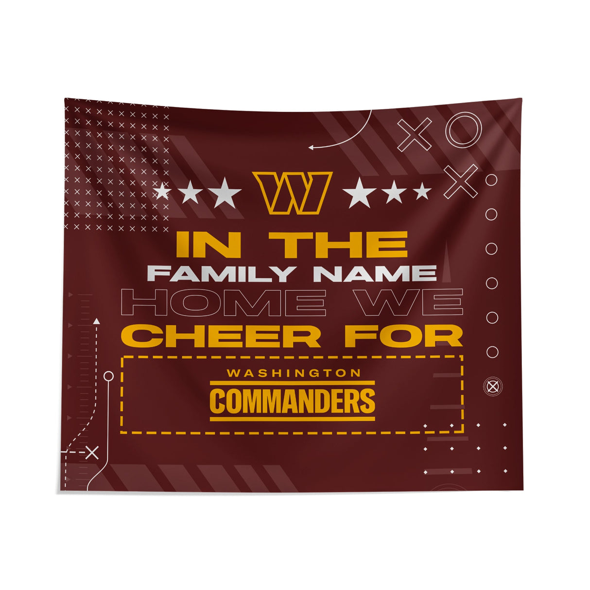 Pixsona Washington Commanders Cheer Tapestry | Personalized | Custom