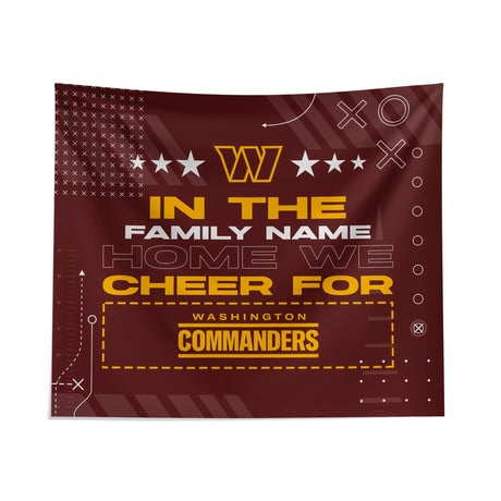 Pixsona Washington Commanders Cheer Tapestry | Personalized | Custom