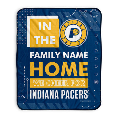 Pixsona Indiana Pacers Cheer Pixel Fleece Blanket | Personalized | Custom