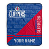 Pixsona Los Angeles Clippers Split Pixel Fleece Blanket | Personalized | Custom