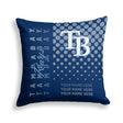 Pixsona Tampa Bay Rays Halftone Throw Pillow | Personalized | Custom