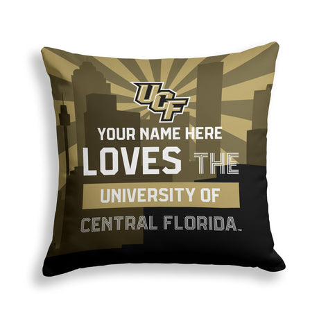 Pixsona UCF Knights Skyline Throw Pillow | Personalized | Custom