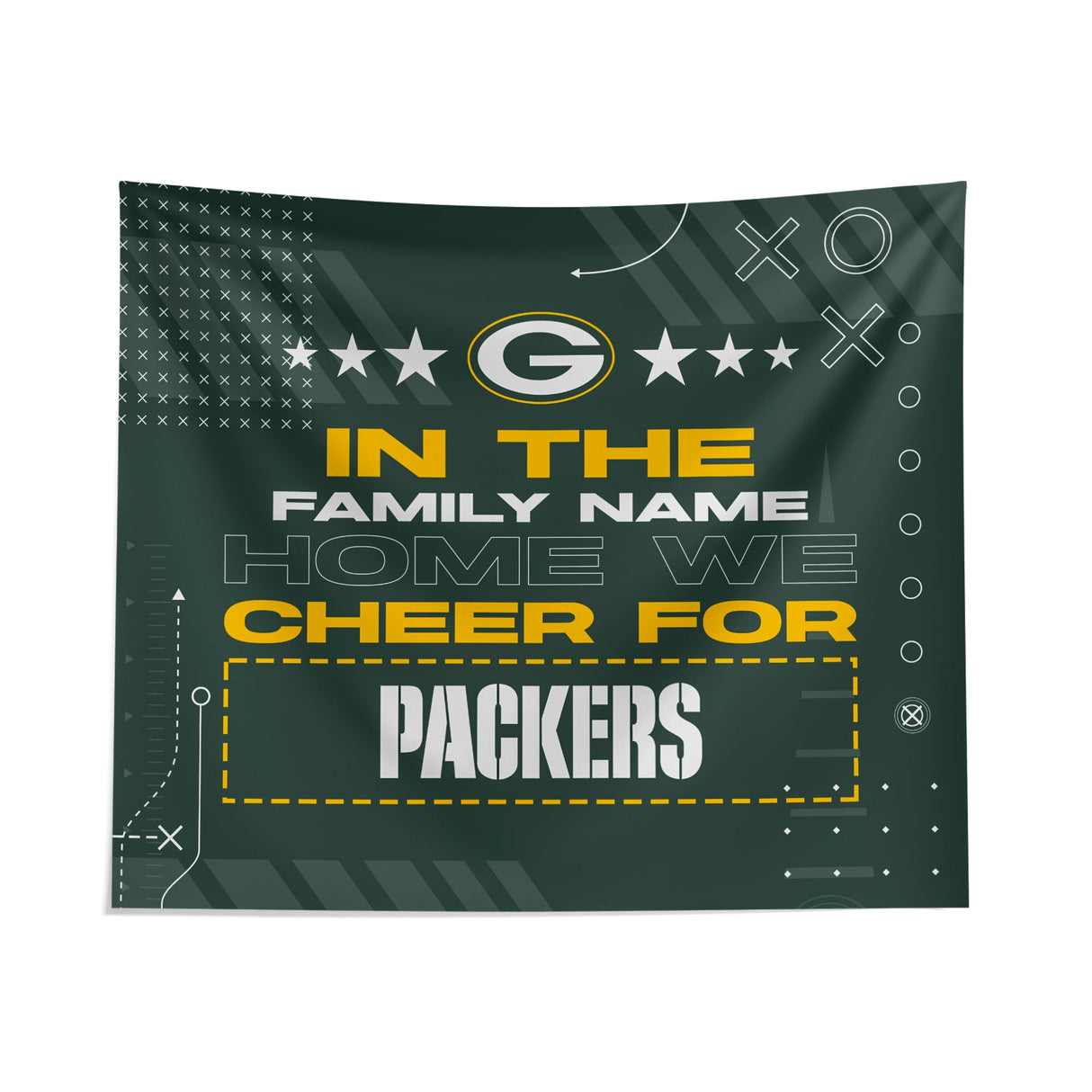 Pixsona Green Bay Packers Cheer Tapestry | Personalized | Custom