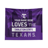 Pixsona Tarleton State Texans Skyline Tapestry | Personalized | Custom