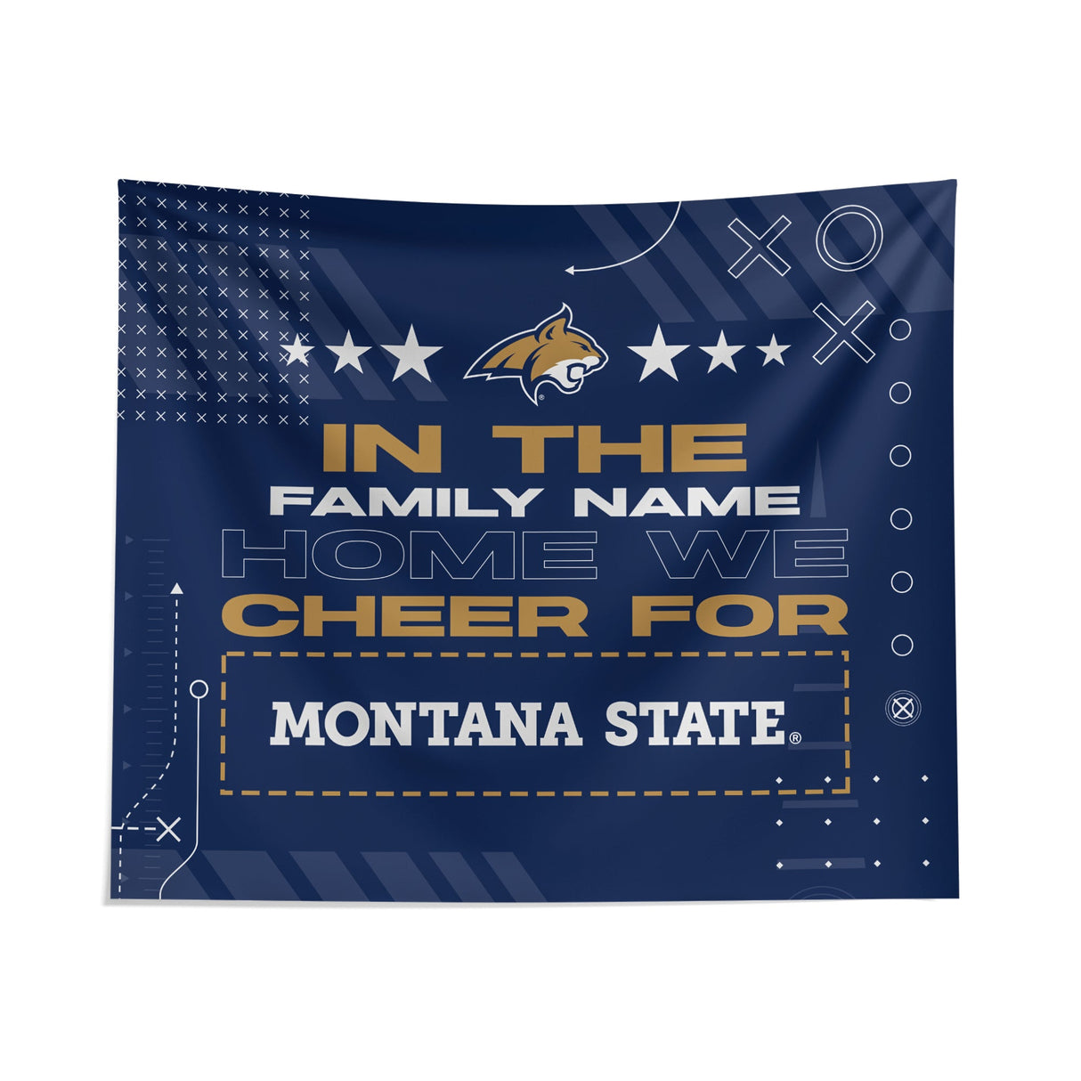 Pixsona Montana State Bobcats Cheer Tapestry | Personalized | Custom