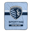 Pixsona Sporting Kansas City Stripes Pixel Fleece Blanket | Personalized | Custom