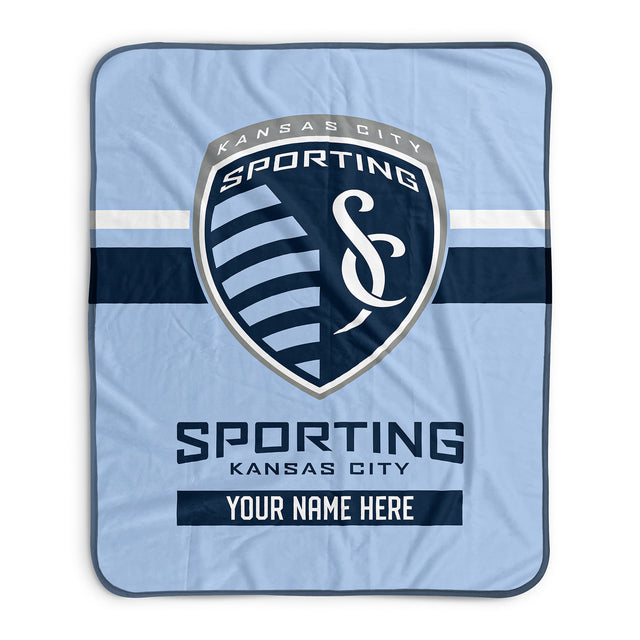 Pixsona Sporting Kansas City Stripes Pixel Fleece Blanket | Personalized | Custom