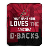 Pixsona Arizona Diamondbacks Skyline Pixel Fleece Blanket | Personalized | Custom