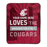 Pixsona Washington State Cougars Skyline Pixel Fleece Blanket | Personalized | Custom