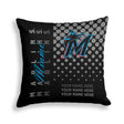 Pixsona Miami Marlins Halftone Throw Pillow | Personalized | Custom