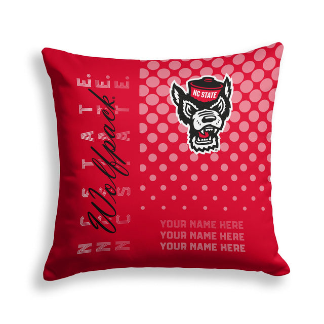 Pixsona NC State Wolfpack Halftone Throw Pillow | Personalized | Custom