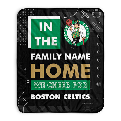 Pixsona Boston Celtics Cheer Pixel Fleece Blanket | Personalized | Custom