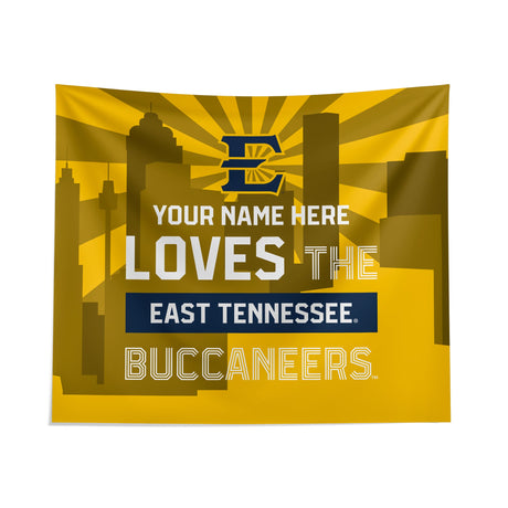 Pixsona East Tennessee Buccaneers Skyline Tapestry | Personalized | Custom