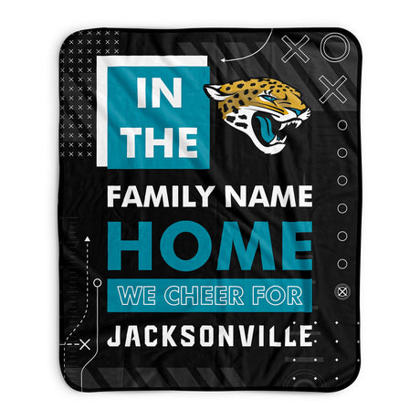 Pixsona Jacksonville Jaguars Cheer Pixel Fleece Blanket | Personalized | Custom