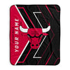Pixsona Chicago Bulls Glow Pixel Fleece Blanket | Personalized | Custom