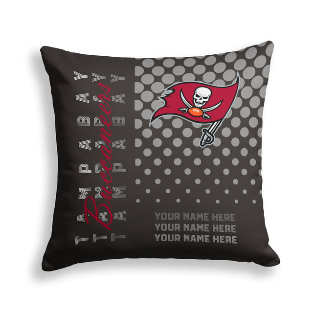 Pixsona Tampa Bay Buccaneers Halftone Throw Pillow | Personalized | Custom