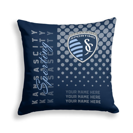 Pixsona Sporting Kansas City Halftone Throw Pillow | Personalized | Custom