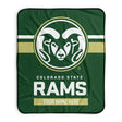 Pixsona Colorado State Rams Stripes Pixel Fleece Blanket | Personalized | Custom