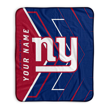 Pixsona New York Giants Glow Pixel Fleece Blanket | Personalized | Custom