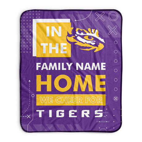 Pixsona LSU Tigers Cheer Pixel Fleece Blanket | Personalized | Custom