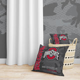 Pixsona Ohio State Buckeyes Dark Camo Throw Pillow | Personalized | Custom